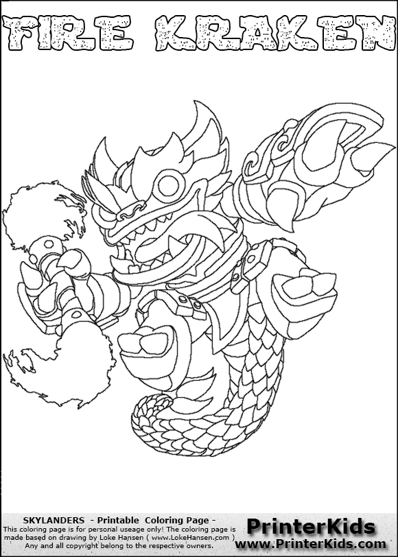 kraken coloring pages to print - photo #20